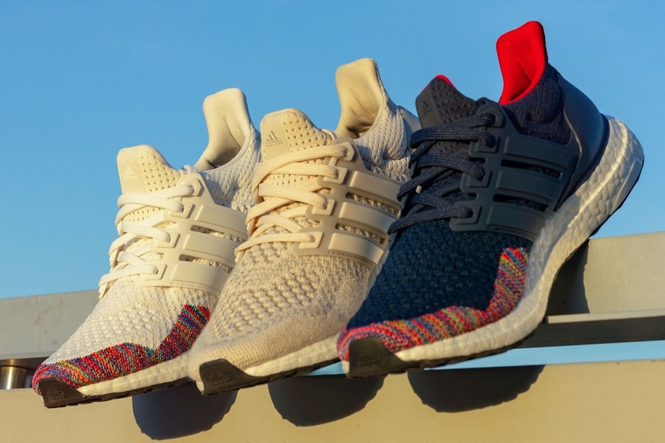 Adidas ultra boost white rainbow edition hotsell