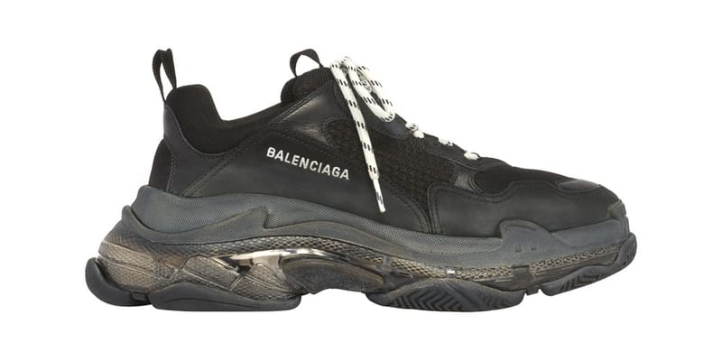 Balenciaga triple s hot sale black clear sole