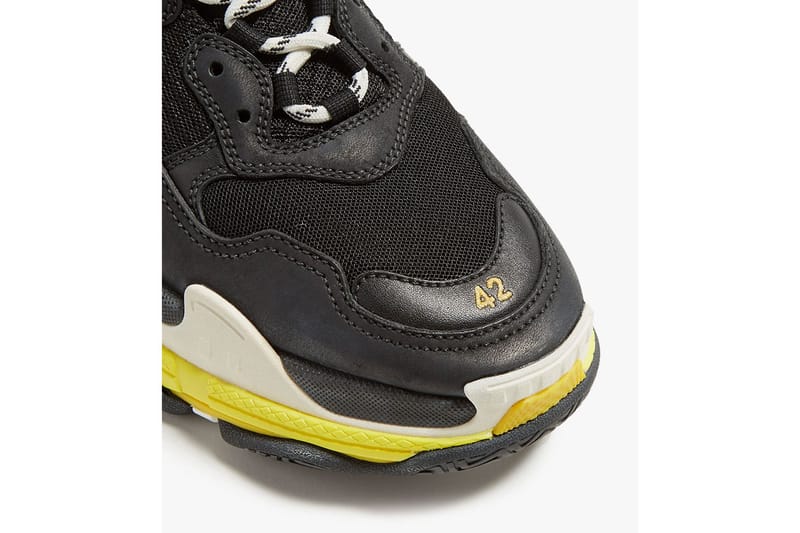 Balenciaga triple s leather and hot sale mesh trainers