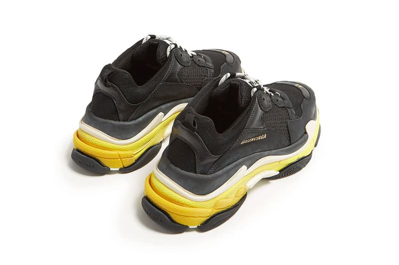 balenciaga black and yellow trainers