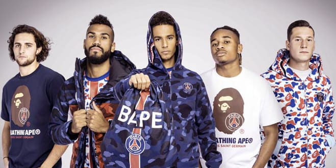 Camiseta bape x online psg