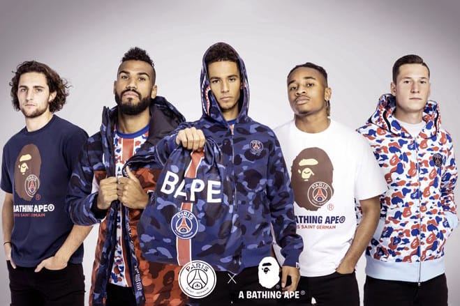 Psg x shop bape hoodie