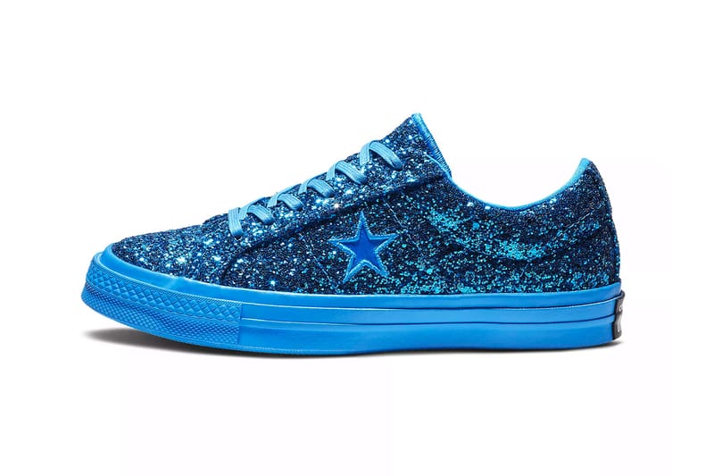 Blue on sale sparkly converse