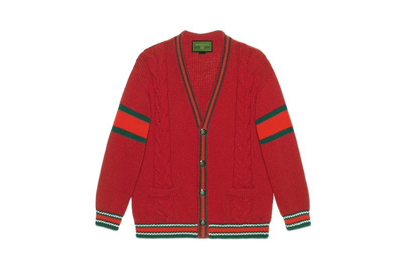 Oversized cable knit top cardigan gucci