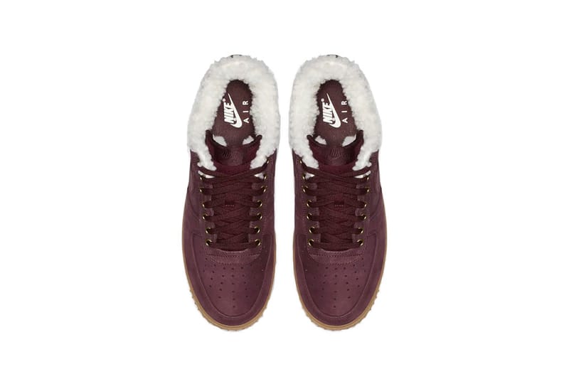 Nike air force 1 premium winter burgundy hotsell