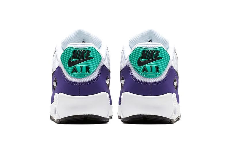 Nike air max 90 essential white outlet jade  and  purple