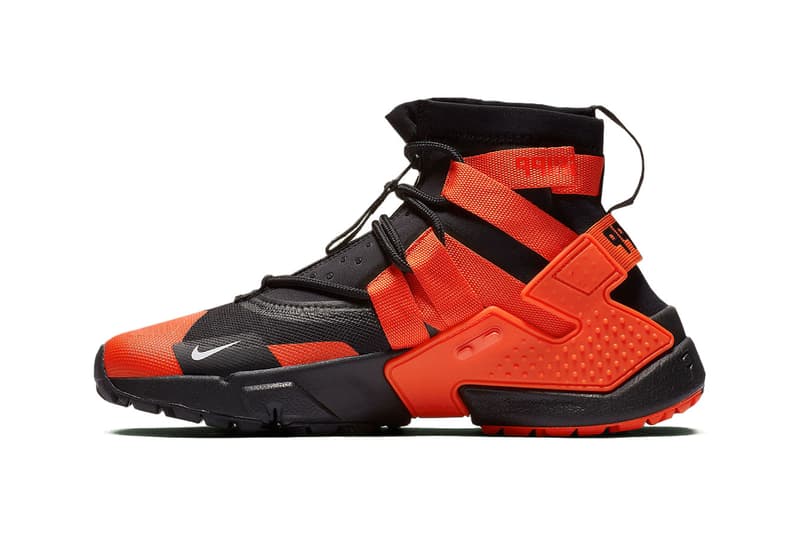 black and orange huaraches