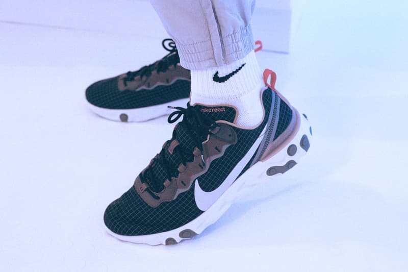 size? Exclusive x Nike React Element 55 Sneakers | HYPEBEAST