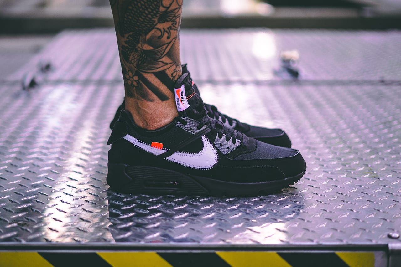 Off-White™ x Nike Air Max 90 Collab On-Foot | HYPEBEAST