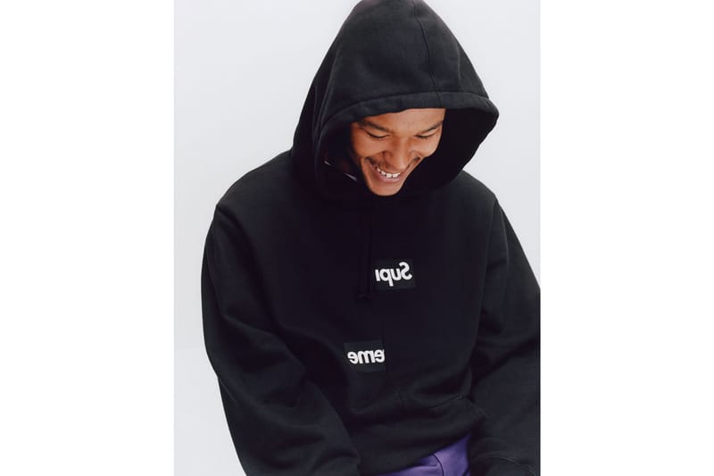 Supreme x cdg hoodie on sale black