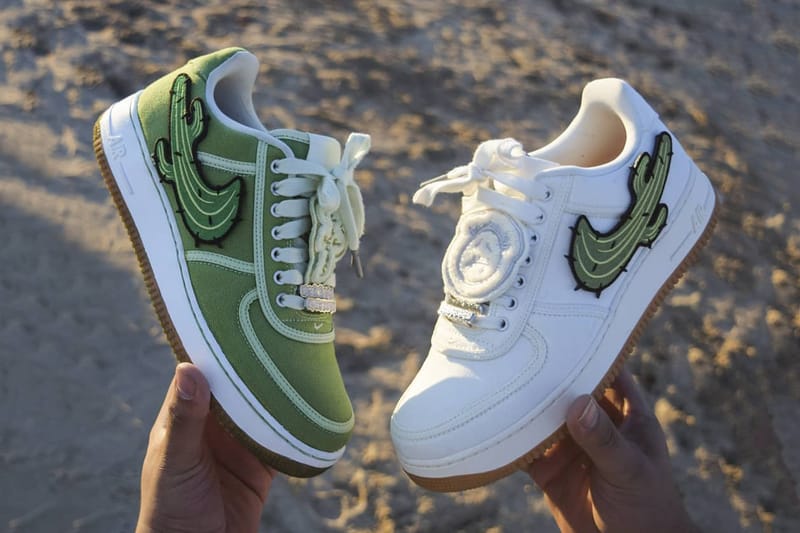 Travis scott nike air on sale force 1 low cactus green