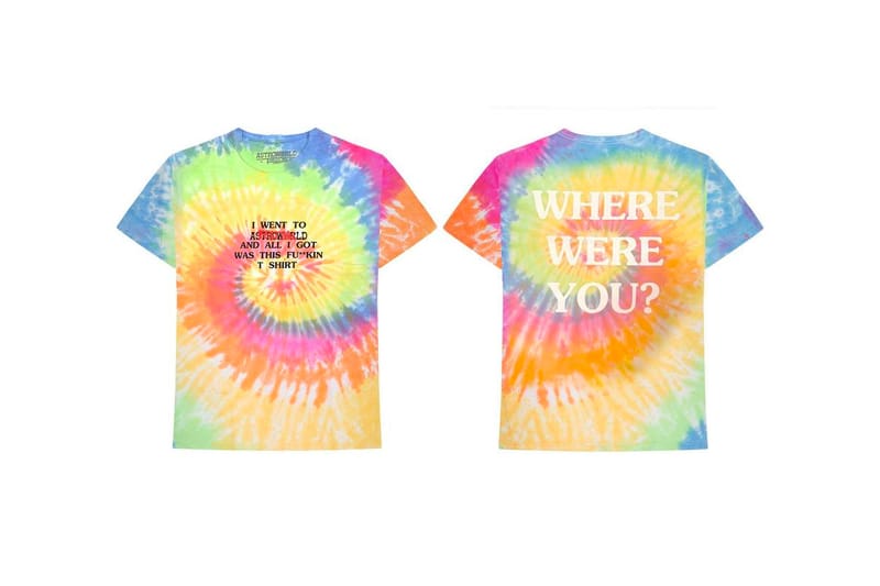 Astroworld festival tie dye sales shirt