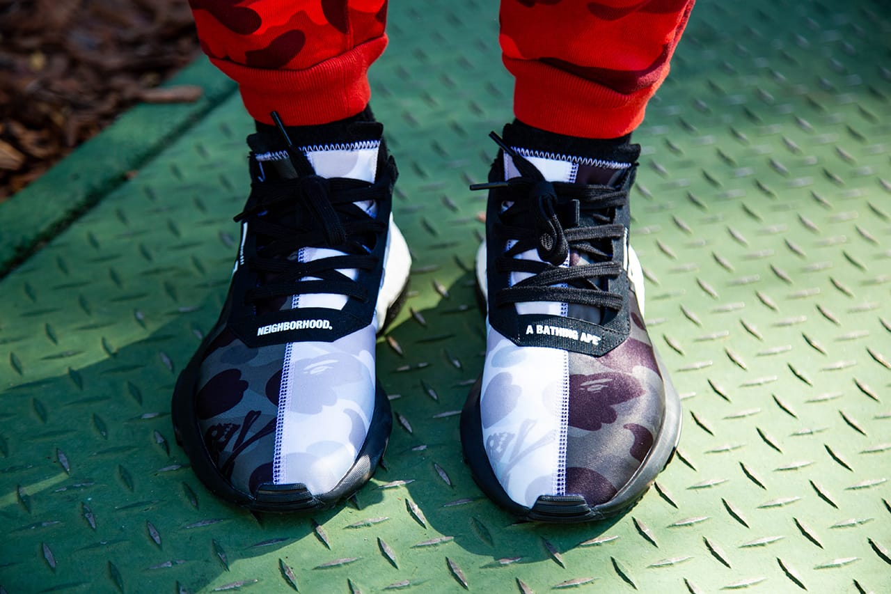 BAPE x NEIGHBORHOOD x adidas POD-S3.1 On Foot Photos | HYPEBEAST
