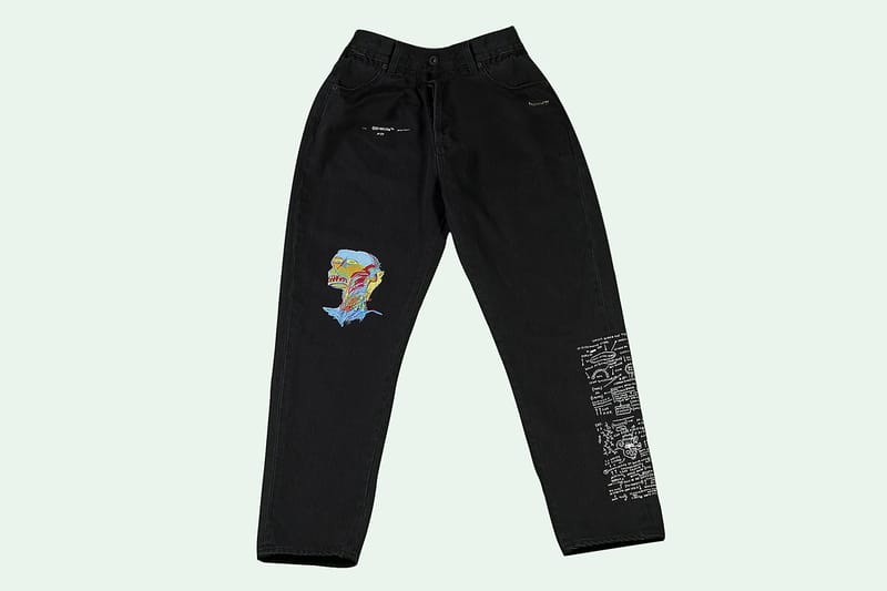 Off white jean outlet michel basquiat