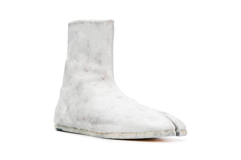 painted calfskin tabi boots