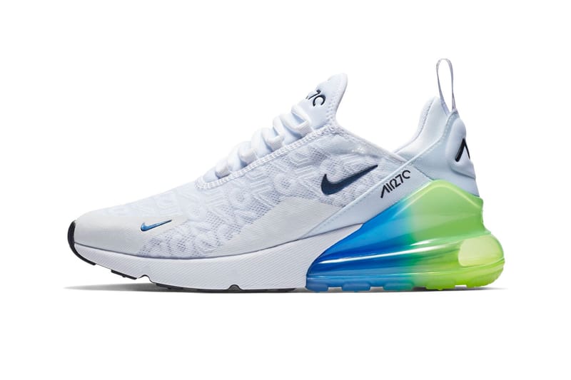 Nike air 270 white cheap and green