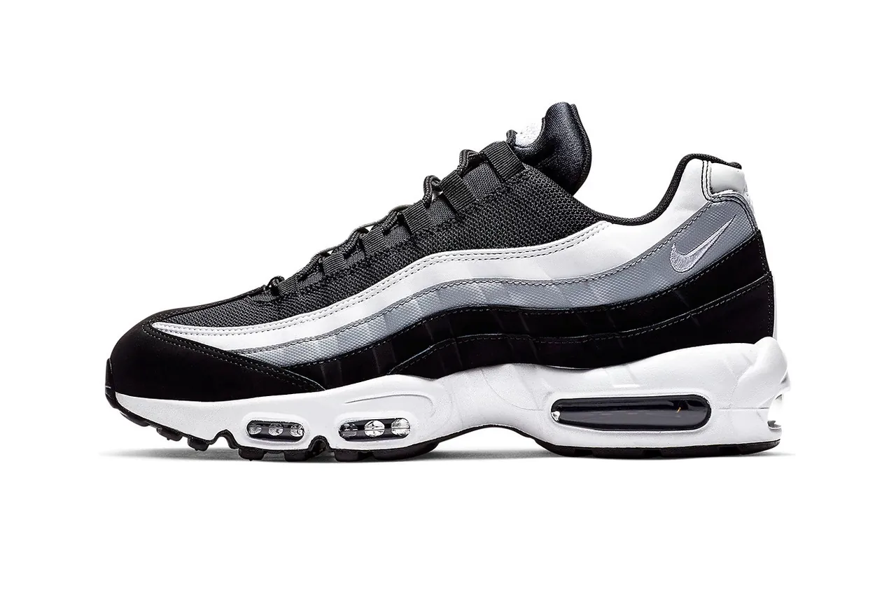 Air max 95 essential black shop white  and  grey