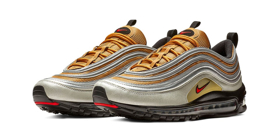 nike air max 97 gold and silver