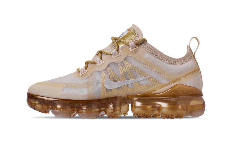 nike vapormax white and gold