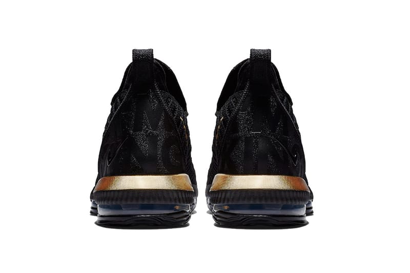 Lebron 16 black and gold price hotsell