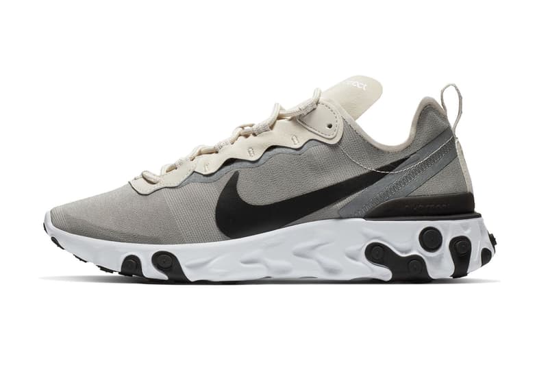 mens grey nike react element 55
