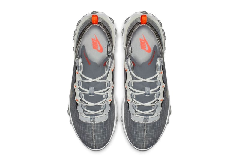 Nike react best sale grey orange