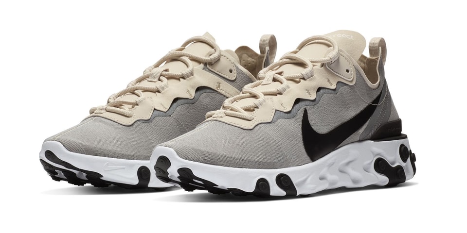 Nike React Element 55 Goes Neutral in Cream and Light Grey | Hypebeast
