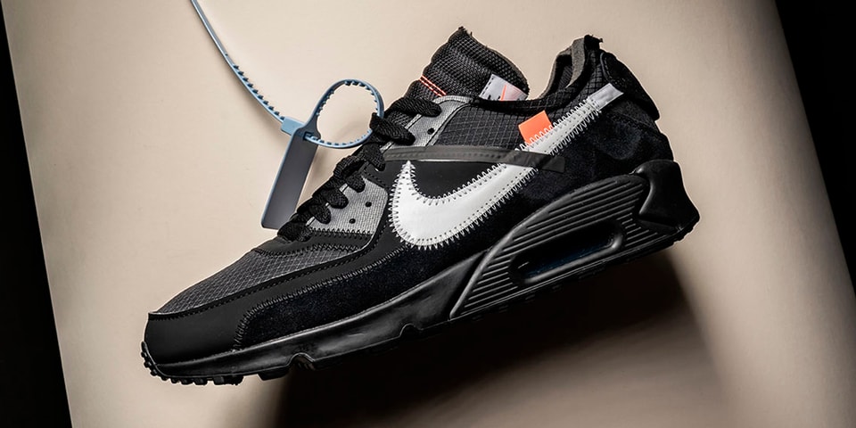 nike off white air max 90 black