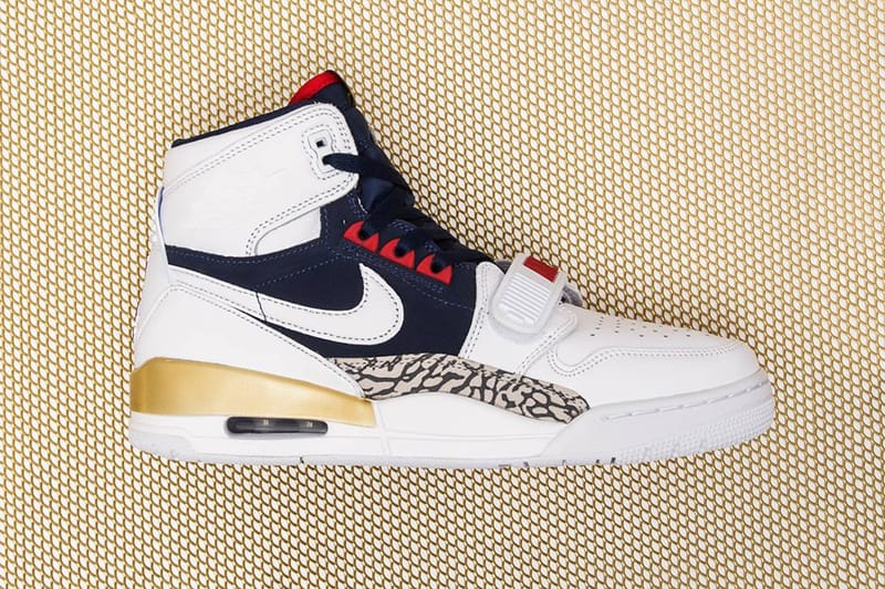 Gold red white on sale jordans