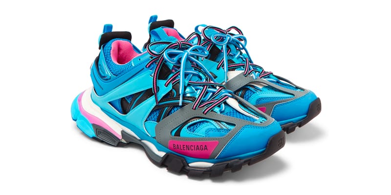 Balenciaga Blue Pink Track Sneaker Release | Hypebeast