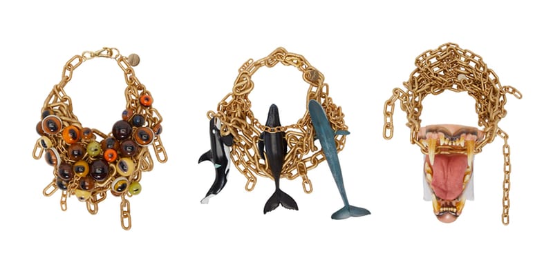 COMME des GAR ONS Animal Infused Gold Necklaces Hypebeast