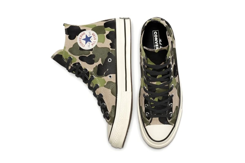 Camo converse with outlet rose