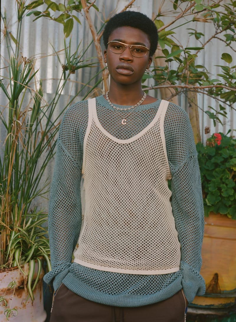 DRIES VAN NOTEN ラメタンクトップ　S Dries Van Noten: Green & Pink Floral Tank Top | SSENSE