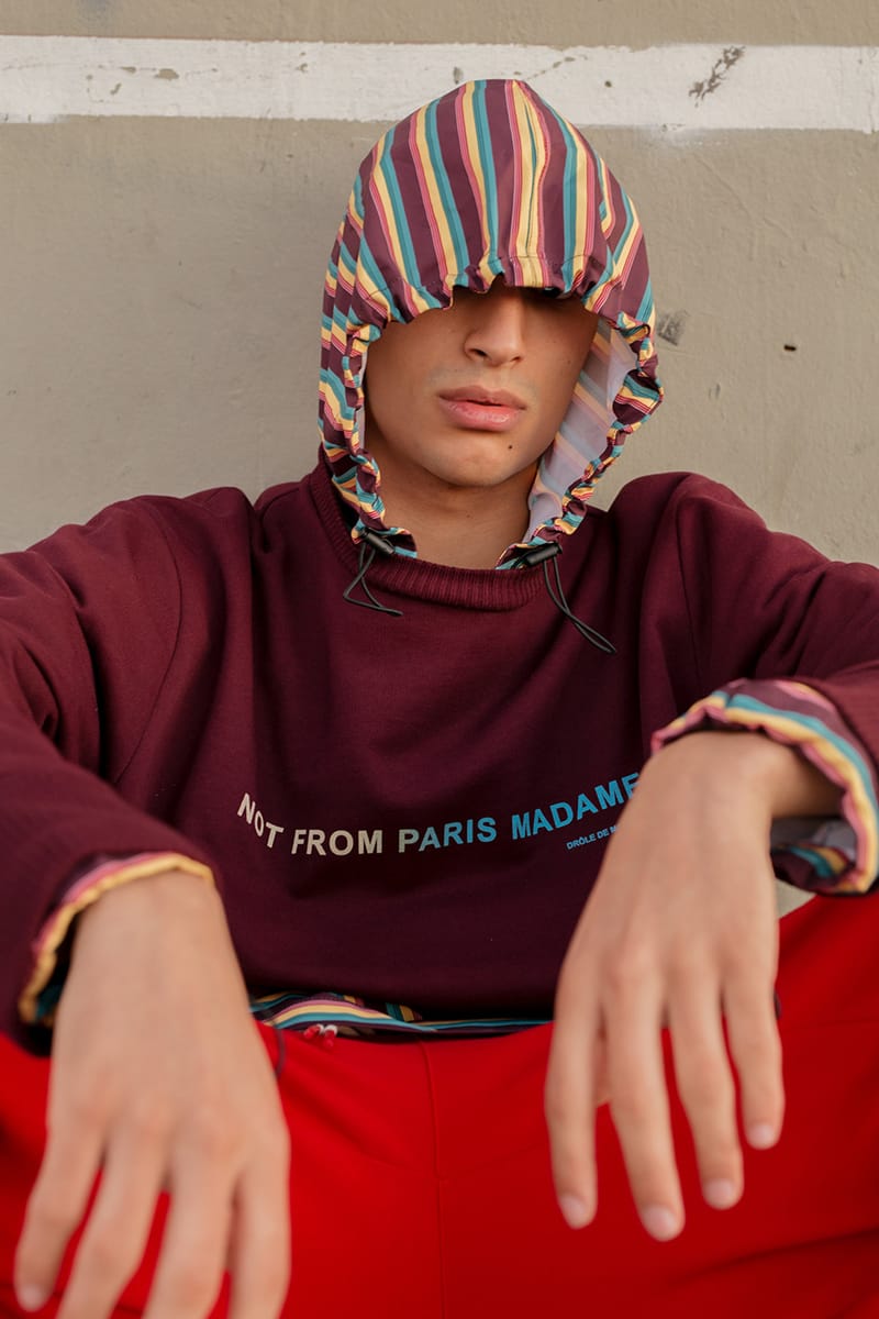 drole de monsieur ナイロンパーカー Not from Paris Madame black cotton classic hoodie – Drôle de Monsieur