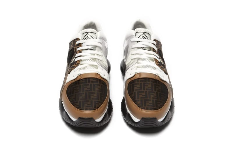 Fendi sheer panels chunky cheap sneakers