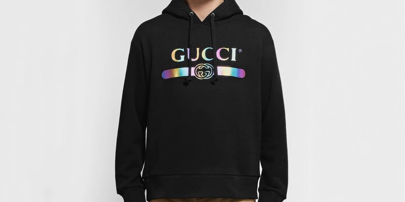 Gucci logo clearance print hoodie