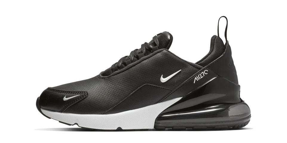 nike air max 270 premium leather black