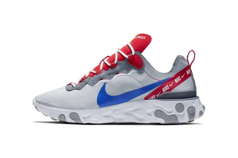 Red nike react hot sale element 55