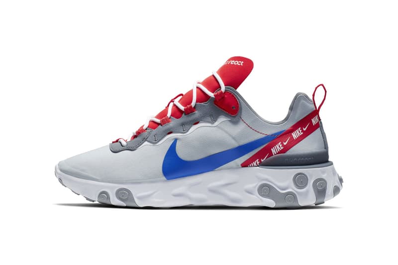 nike react element 55 red and white