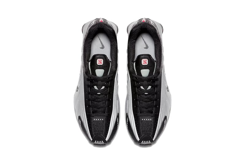 nike shox r4 gel black neon