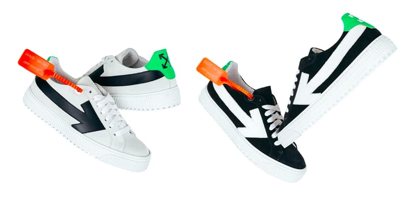 Off white shop arrow logo sneakers