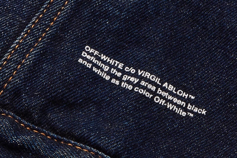 Off white hotsell ss19 denim jacket