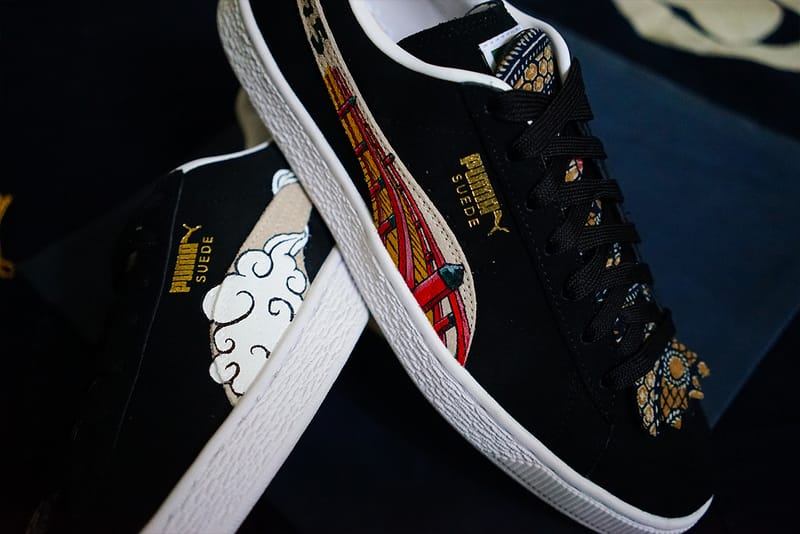 PUMA Suede Ukiyo E Custom by Flying Hawk Studios Hypebeast