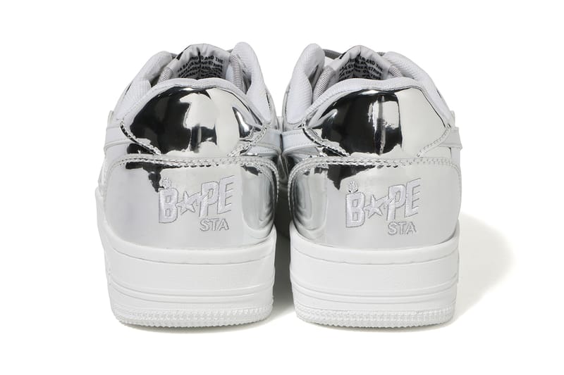 BAPE BAPESTA in Gold & Silver Foil | Hypebeast