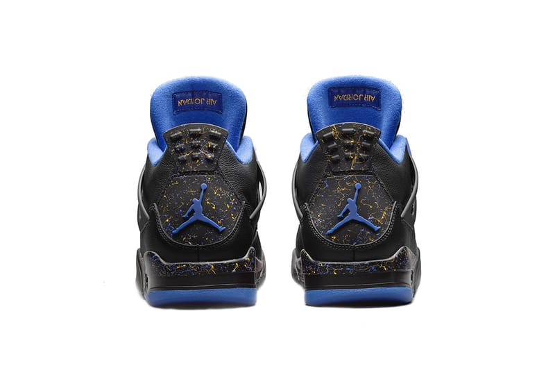 Air jordan 4 clearance black and blue