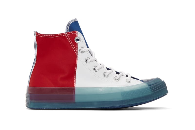 Red white and on sale blue converse womens