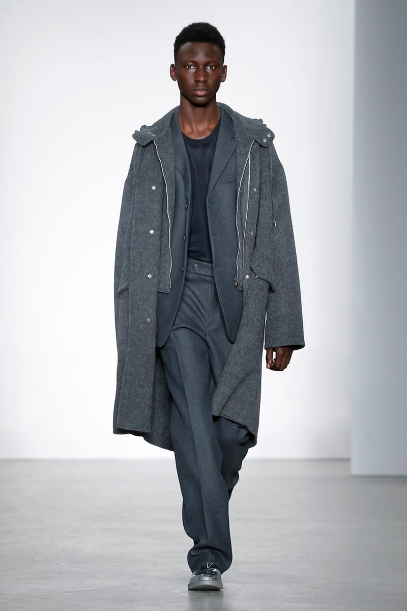 Helmut lang grey on sale coat