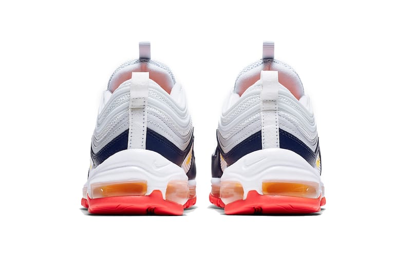 Nike air max 97 midnight navy hot sale laser orange