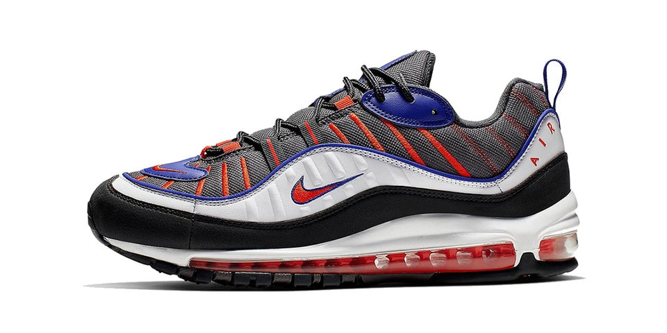 grey and orange air max 98