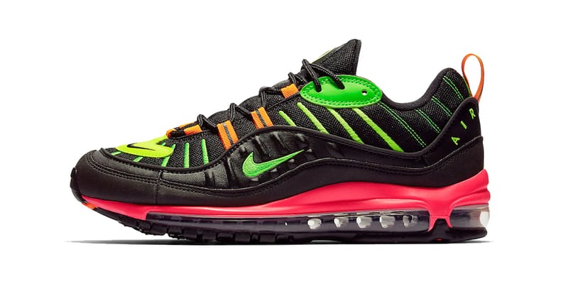 Nike air max cheap neon green and pink